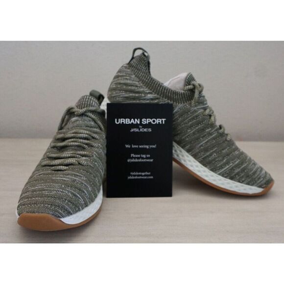 Urban Sport x J/Slides Women's 8.5M Khaki 2-Tone Opy Stretch Knit Sneakers SiB - Picture 12 of 13